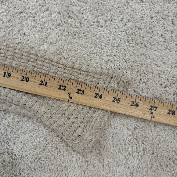 ColdWater Creek Sweater Cardigan Duster Womans 1X 18 Open Front Tan Stretch Knit - Picture 15 of 16